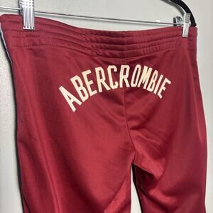Vintage Y2K Abercrombie & Fitch Womens Maroon Track Pants Print Back Cute Small